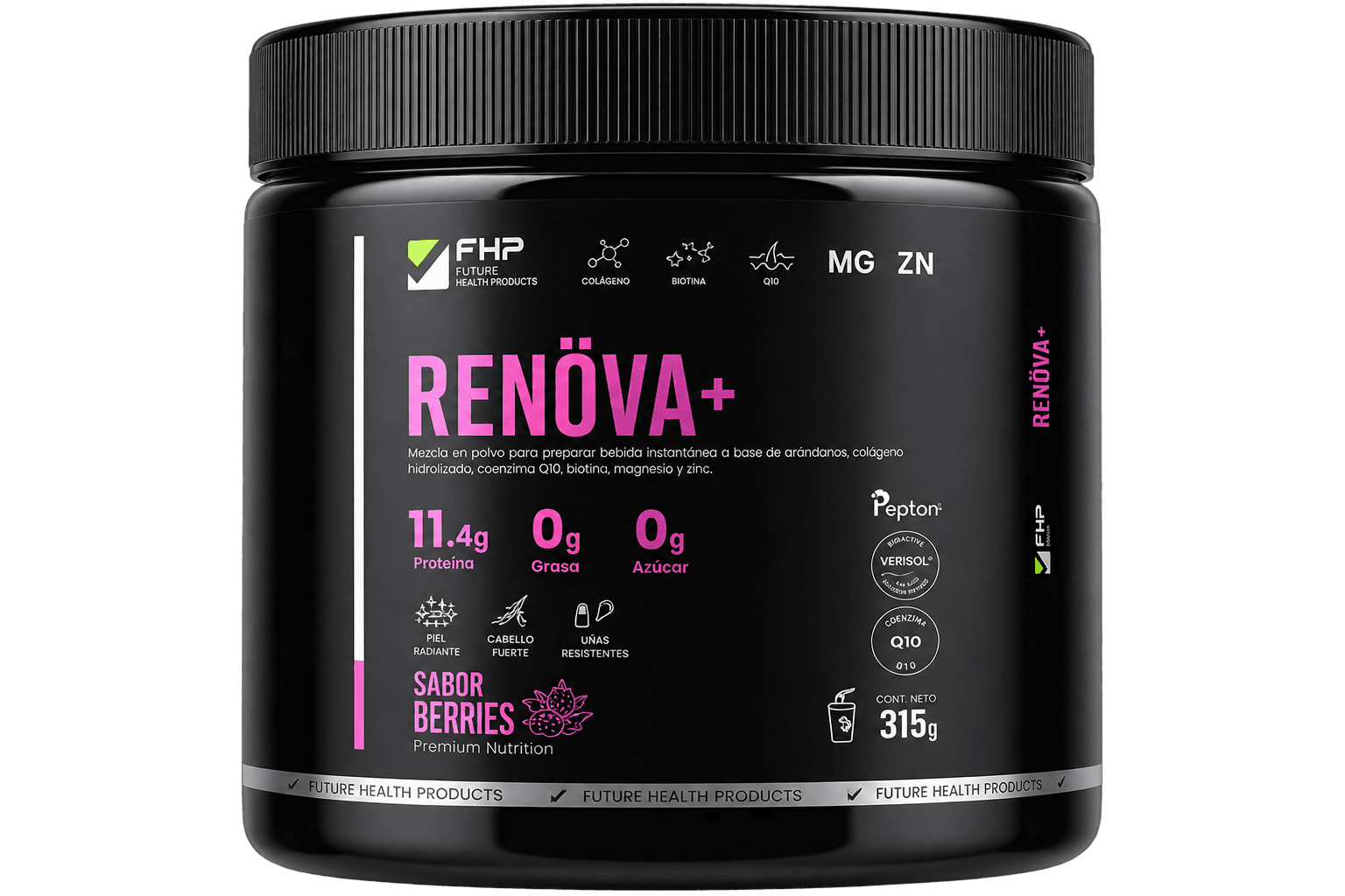 Frasco oficial de RENÖVA+ Berries.